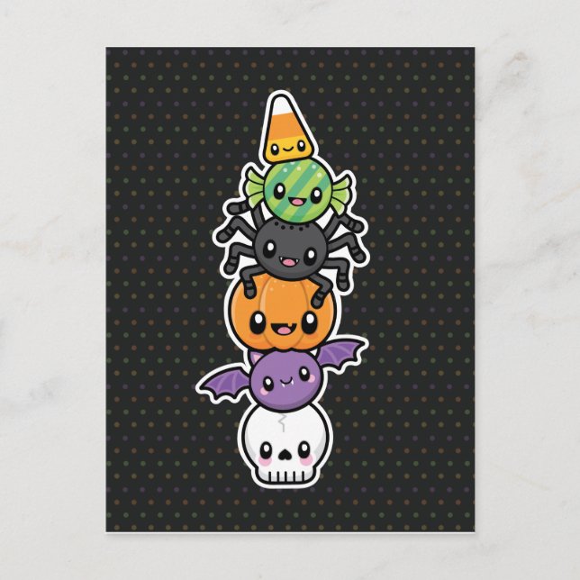 Carte postale Halloween Traites (Devant)