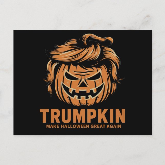Carte Postale Halloween Trumpkin rendre Halloween grand à nouvea (Devant)
