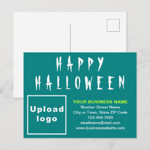 Carte postale Halloween Turquoise Green Holiday