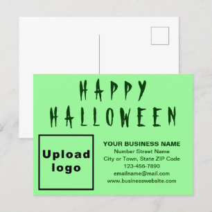 Carte postale Halloween vert clair