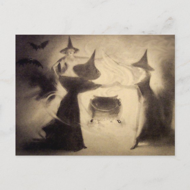 Carte postale Halloween vintage (Devant)