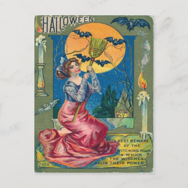 Carte postale Halloween vintage (Devant)