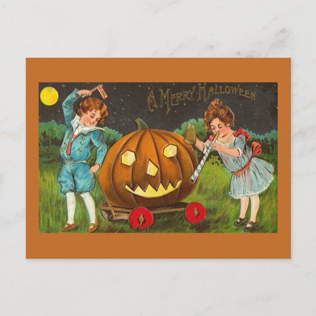 Carte postale Halloween vintage (Devant)