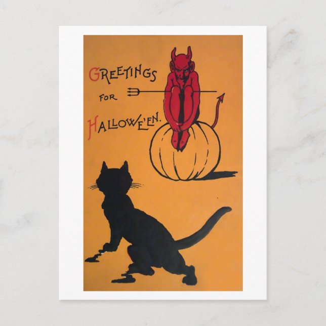 Carte Postale Halloween vintage (Devant)