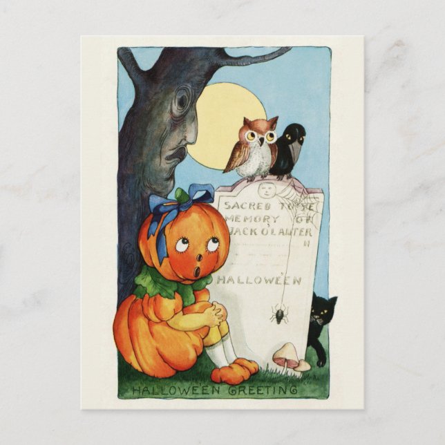 Carte postale Halloween vintage (Devant)