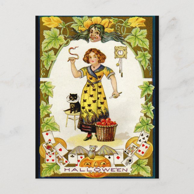 Carte postale Halloween vintage (Devant)
