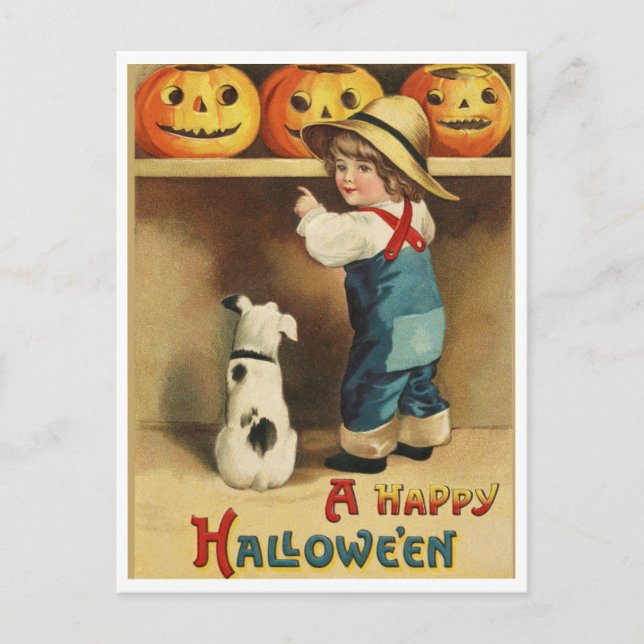 Carte postale Halloween vintage (Devant)