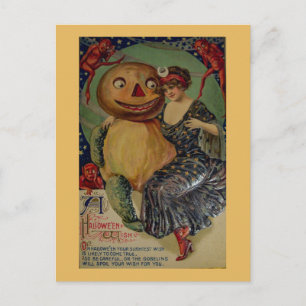 Carte Postale Halloween Vintage éffrayant