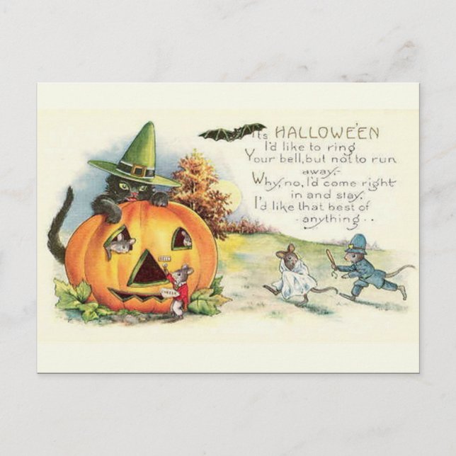 Carte Postale Halloween Vintage KRW (Devant)