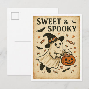 Carte Postale Halloween Vintage Sucré & Surnaturel