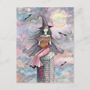 Carte postale Halloween Witch