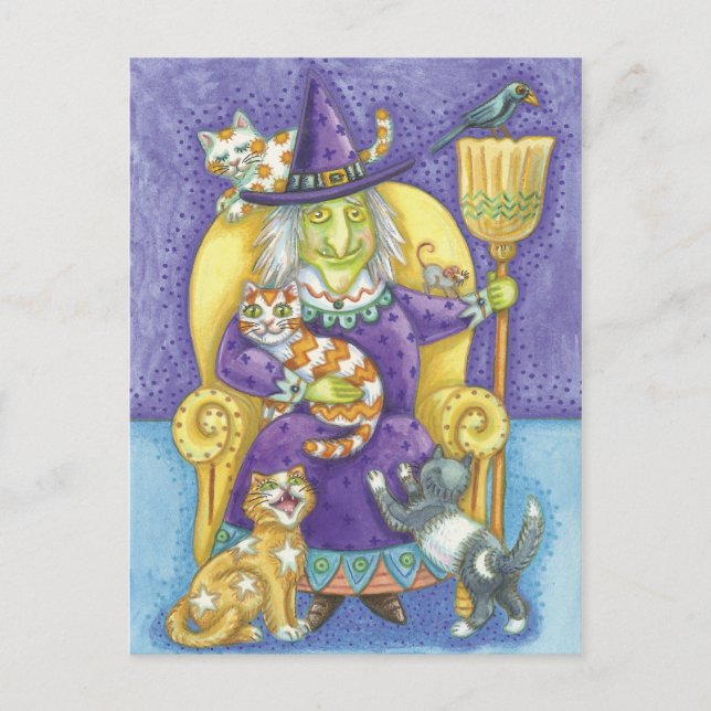 Carte postale Halloween Witch (Devant)