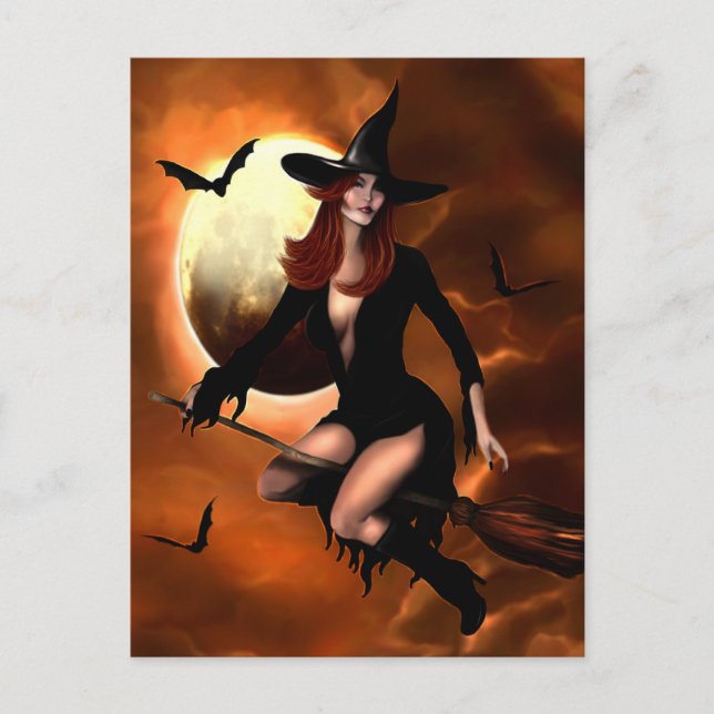 Carte Postale Halloween Witch 2005 (Devant)