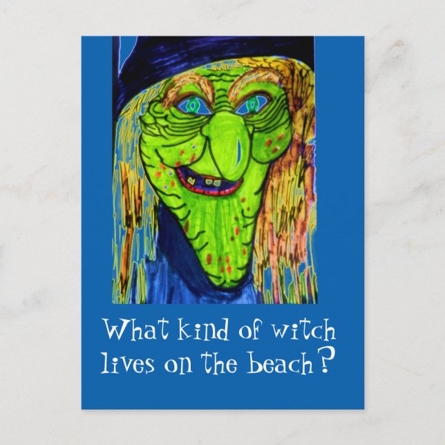 Carte postale HALLOWEEN WITCH JOKE (Devant)