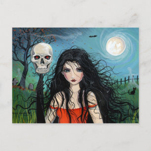 Carte postale Halloween Witch Vampire