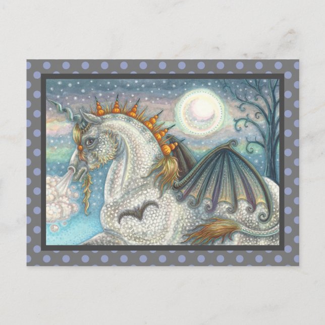 Carte Postale HALLOWEÏNE GOTHIQUE AVEC LES AILES DE LA chauve-so (Devant)