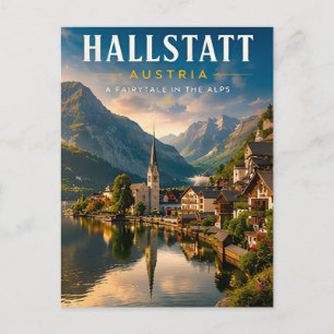 Carte Postale 🏔️ Hallstatt Autriche Village Alpin