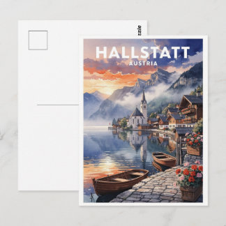 Carte Postale Hallstatt Autriche Voyage Rétro