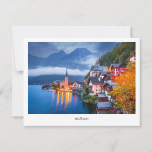 Carte postale Hallsttat scène de nuit, Autriche
