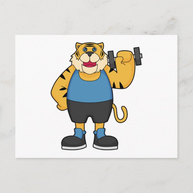 Carte Postale Haltère Tiger Fitness (Devant)