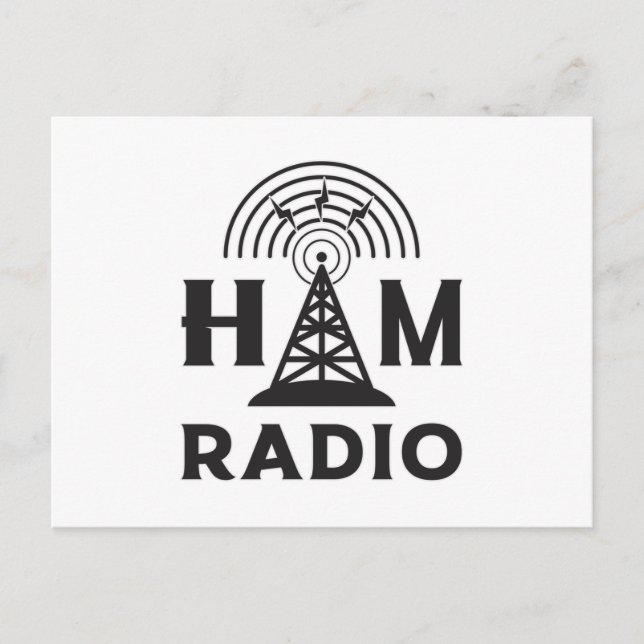 Carte Postale HAM Radio Amateur Opérateur Antenne Code Idée cade (Devant)