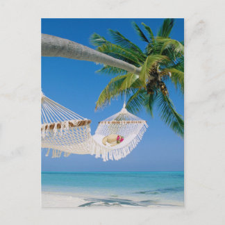 Carte Postale Hamac de vacances de paradis de plage