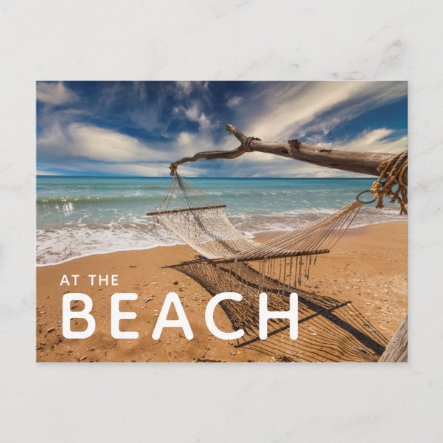 Carte Postale Hamac sur le rivage (Devant)