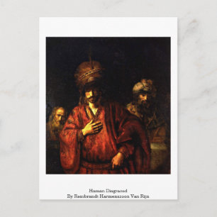 Carte Postale Haman Mécontent De Rembrandt Harmenszoon Van Rijn