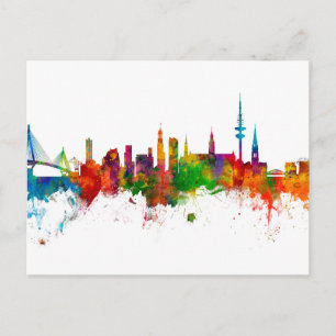 Carte Postale Hambourg Allemagne Skyline