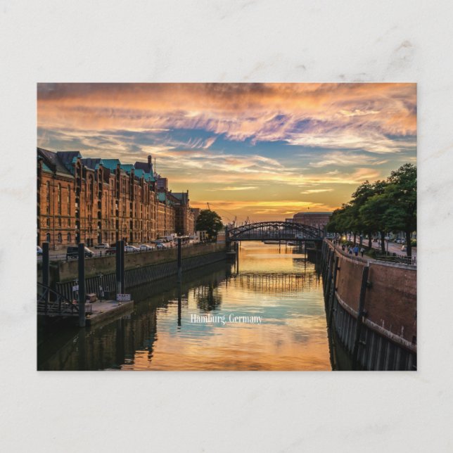 Carte Postale Hambourg, Allemagne, Speicherstadt (Devant)