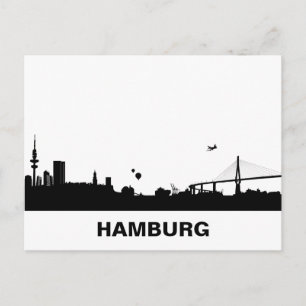 Carte Postale HAMBURG Skyline - Postkarte / Grußkarte