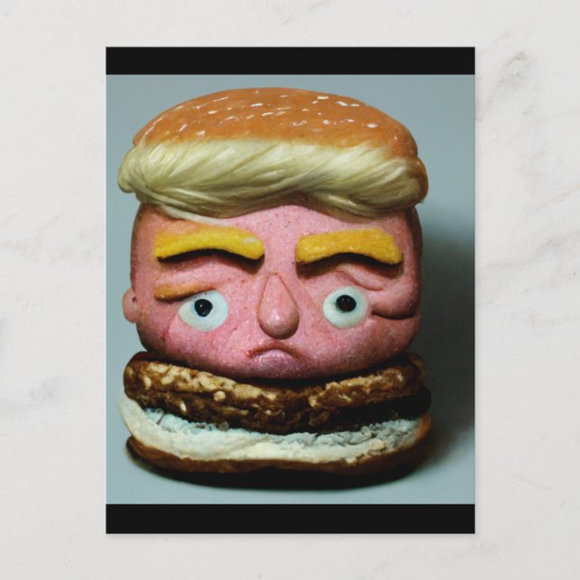 Carte Postale Hamburger Donald Trump (Devant)