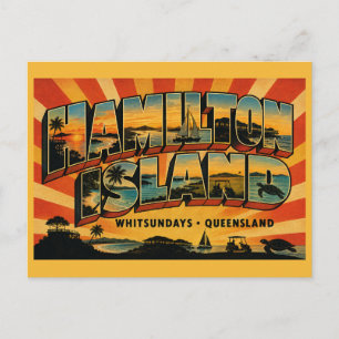 Carte Postale Hamilton Island Queensland Resort Île Vintage