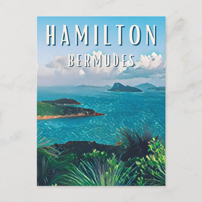 Carte Postale Hamilton : Perle des Bermudes (Devant)