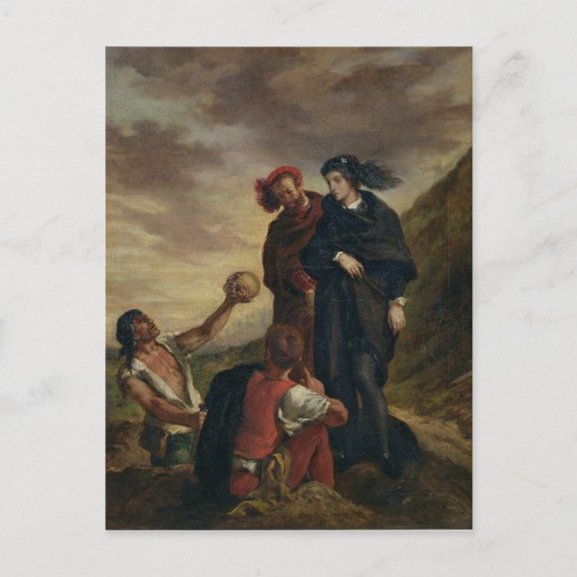 Carte Postale Hamlet et Horatio dans le cimetière (Devant)