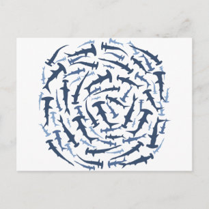 Carte Postale hammerhai requin marteau plongée sous-marine