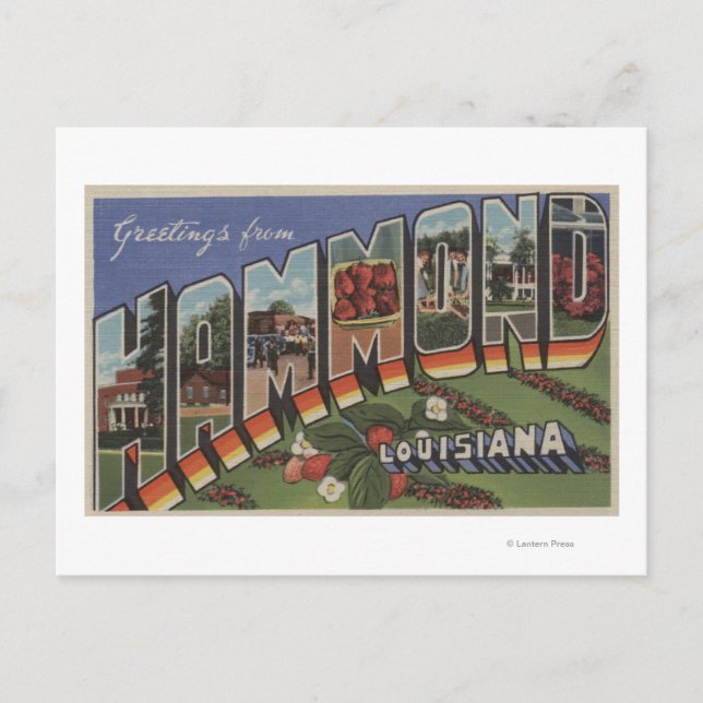 Carte Postale Hammond, Louisiane - Scènes de grandes lettres (Devant)