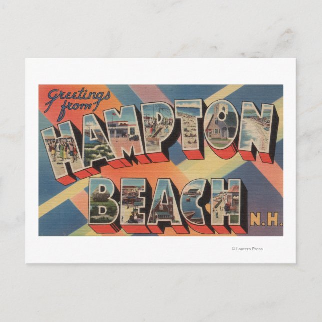 Carte Postale Hampton Beach, New Hampshire - Grande Lettre (Devant)