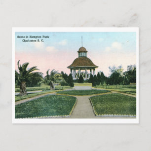 Carte Postale Hampton Park, Charleston SC Vintage