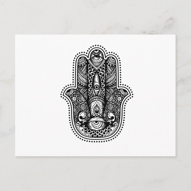 Carte Postale Hamsa La Main de la déesse (Devant)