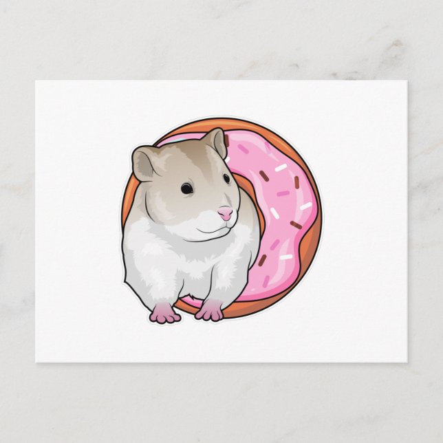 Carte Postale Hamster Donut (Devant)