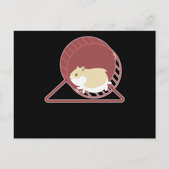 Carte Postale Hamster Funny Design Rodent Nain Hamster Cadeau (Devant)