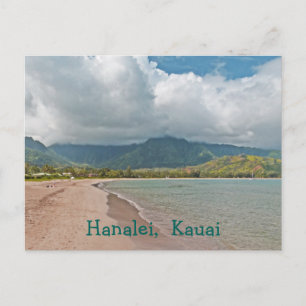 carte postale, "HANALEI BEACH, KAUAI"