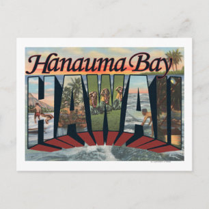 Carte Postale Hanauma Bay, Hawaii - Scènes de grandes lettres