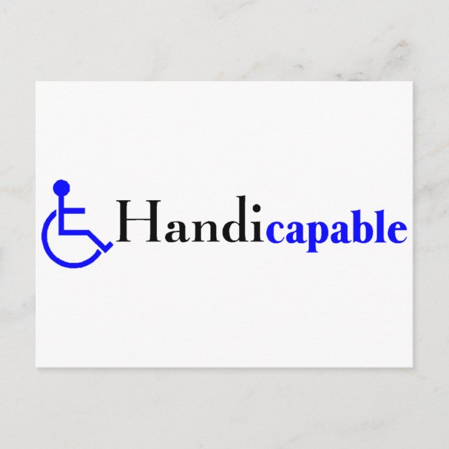 Carte Postale Handicapable (fauteuil roulant) (Devant)