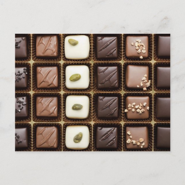 Carte Postale Handmade luxury chocolate in a box (Devant)