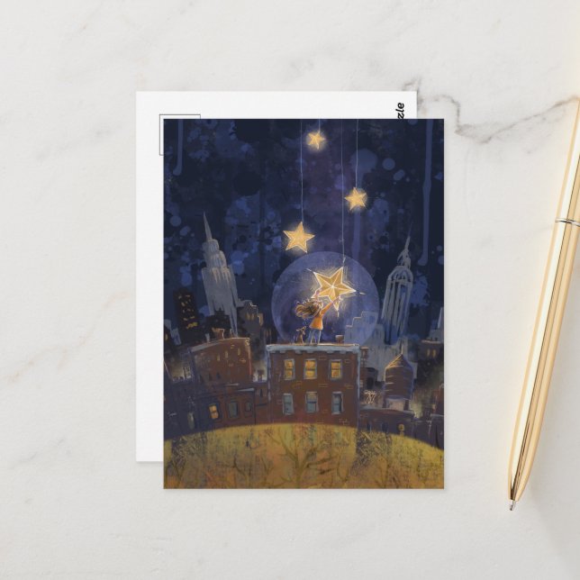 Carte Postale Hanging Stars Art Matte (Devant/Arrière en situation)