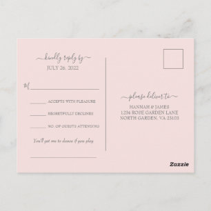 Carte Postale Hannah Modern Simple Chanson Demande de mariage RS