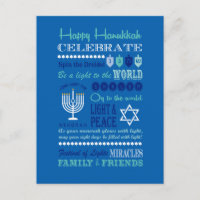 Hannukah typographie collage art