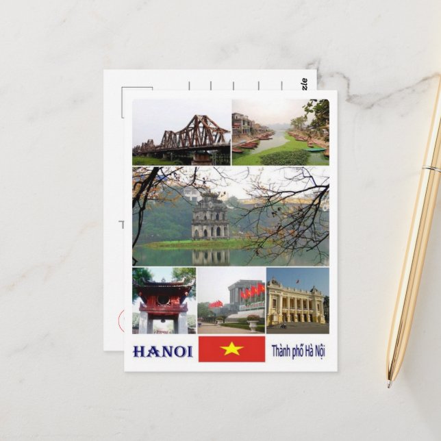 Carte Postale Hanoi - Mosaïque - Vietnam - (Devant/Arrière en situation)
